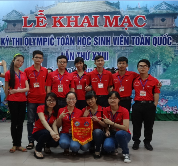 Chúc mừng đội tuyển OLYMPIC Toán tham dự kỳ thi Olympic Toán học sinh viên toàn quốc 2015